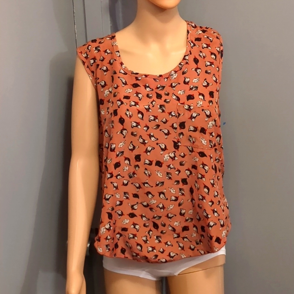 Unique cross back blouse tank